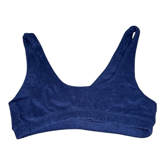 Aerie Offline Blue Terry Cloth Recharge Sports Bra - Picture 1 of 4